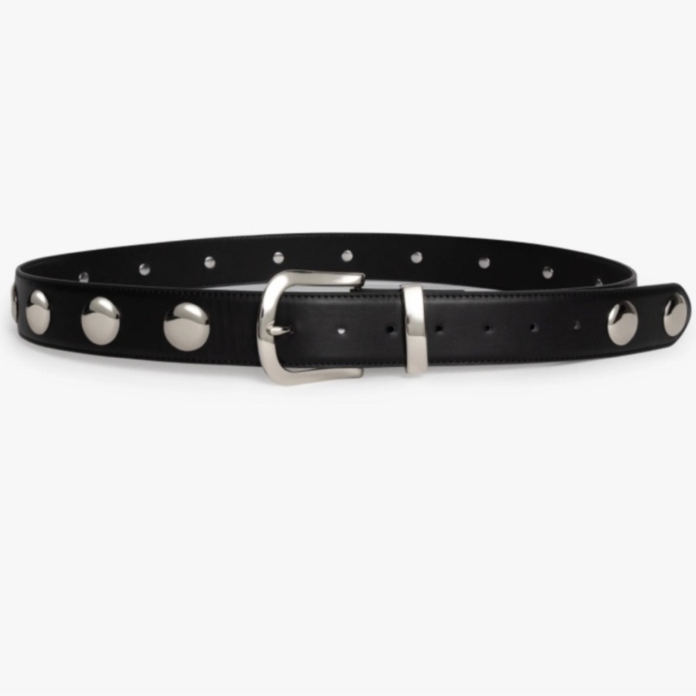 Lisa Says Gah Black Grommet Belt